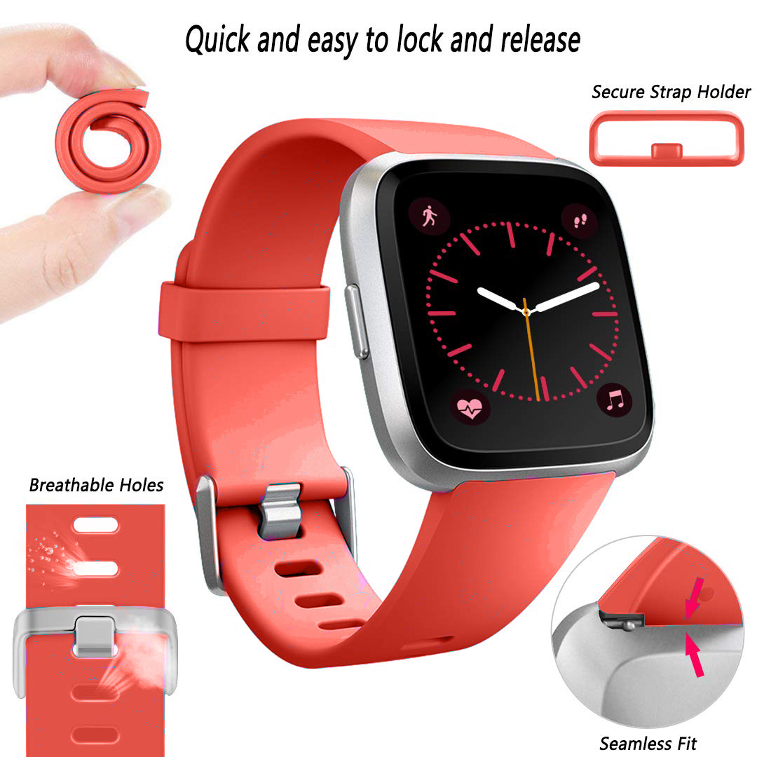 Fitbit Versa Sport Strap - Orange Red