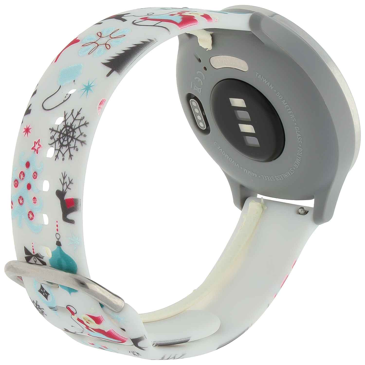 Samsung Galaxy Watch Print Sport Strap - Christmas White