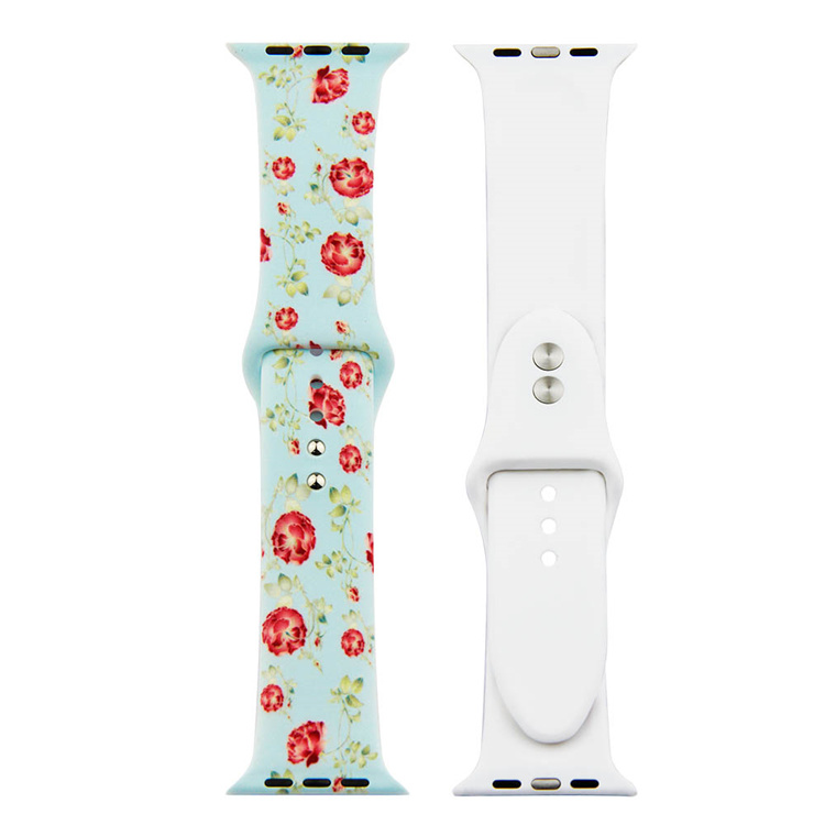 Apple Watch Print Sport Strap - Rose Blue