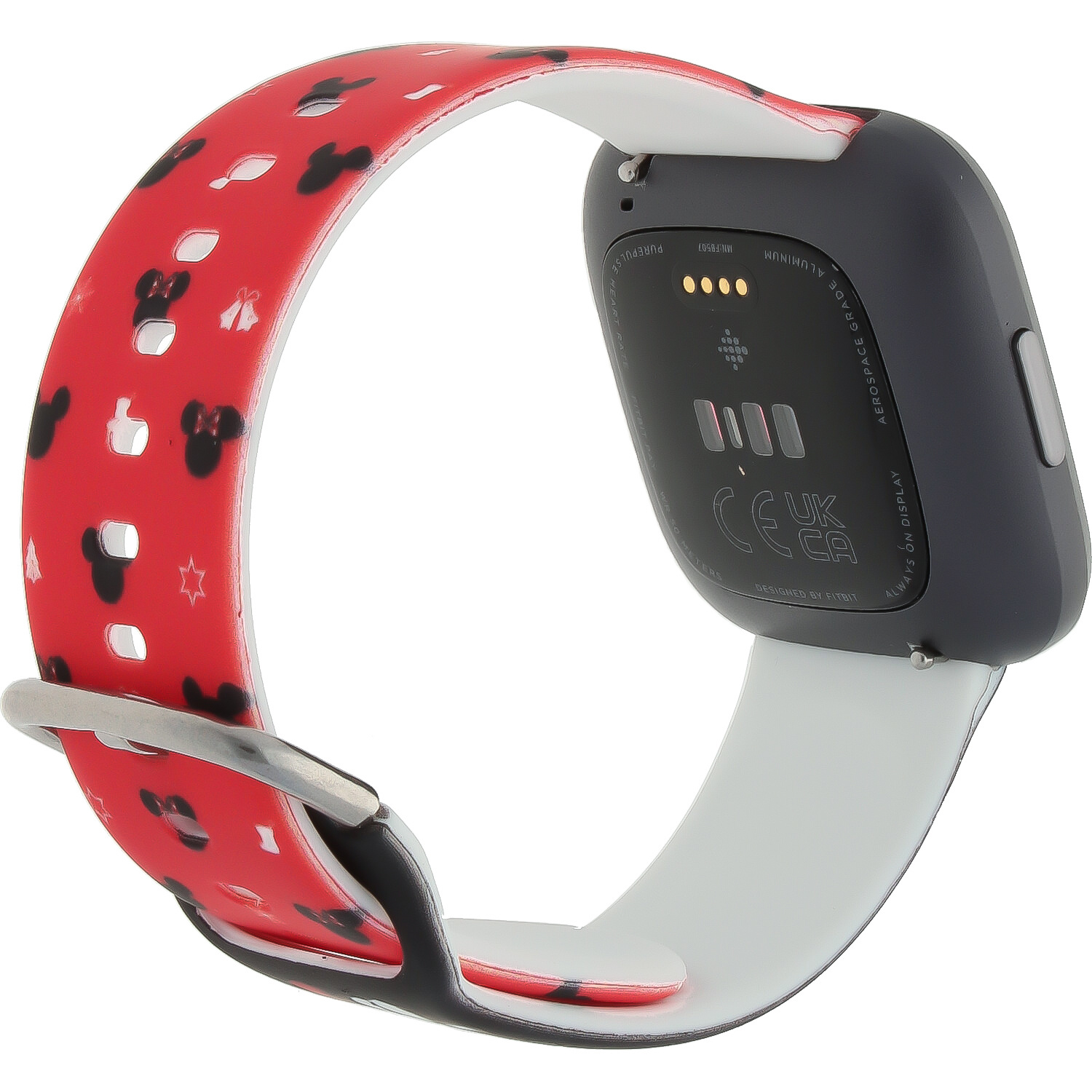 Fitbit Versa Print Sport Strap - Christmas Black Red