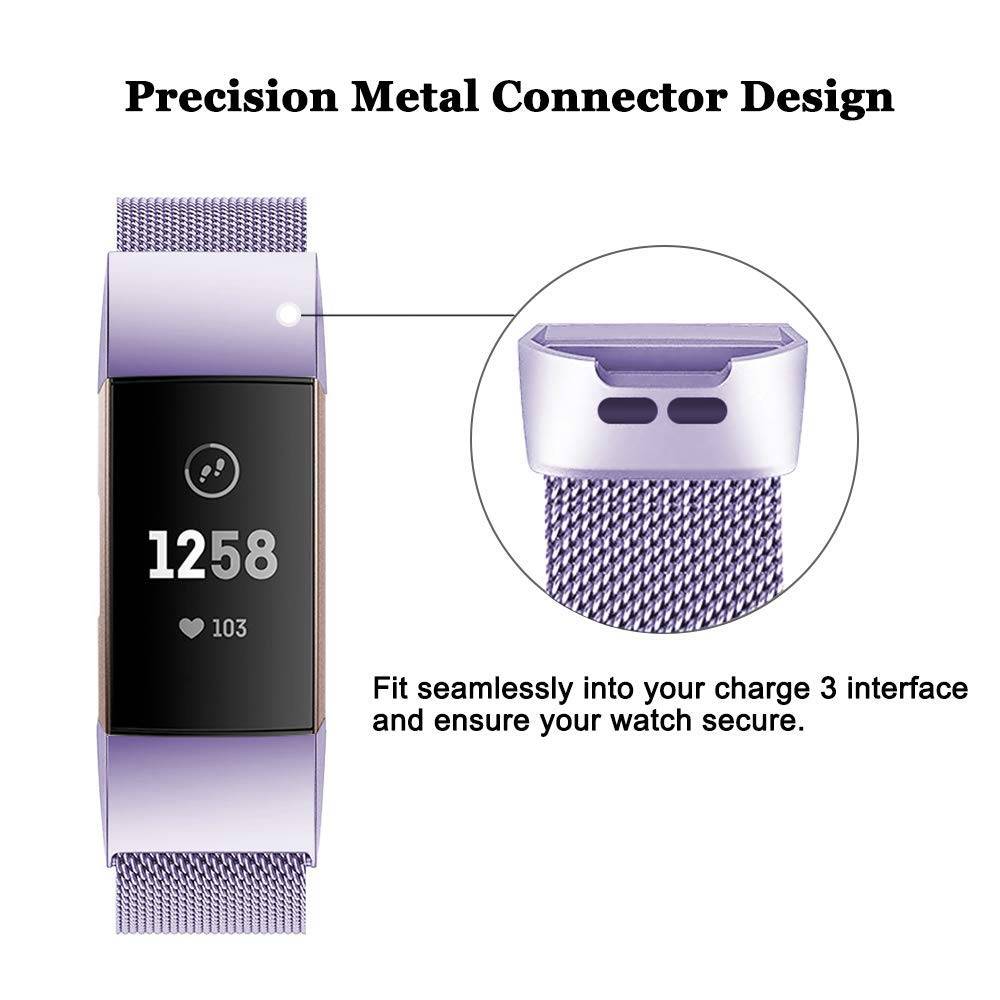 Fitbit Charge 3 &Amp; 4 Milanese Strap - Lavender