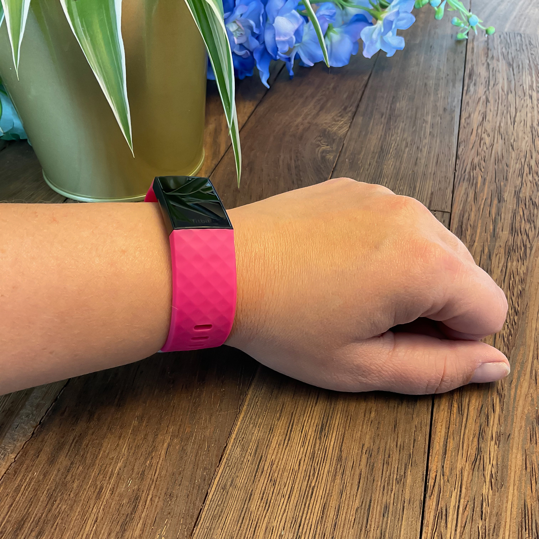 Fitbit Charge 3 &Amp; 4 Sport Waffle Strap - Pink Red