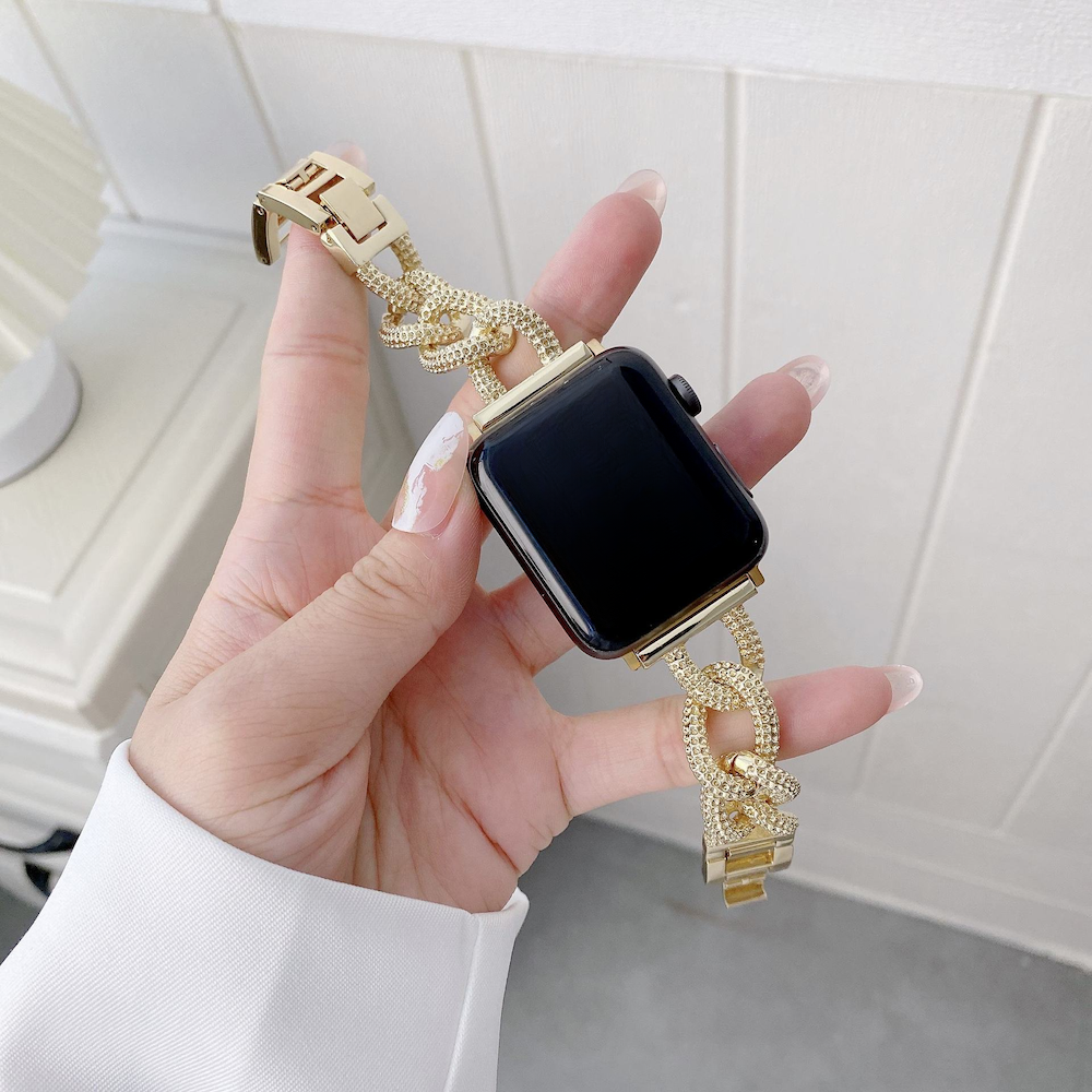  Apple Watch Steel link Chain Strap - gold