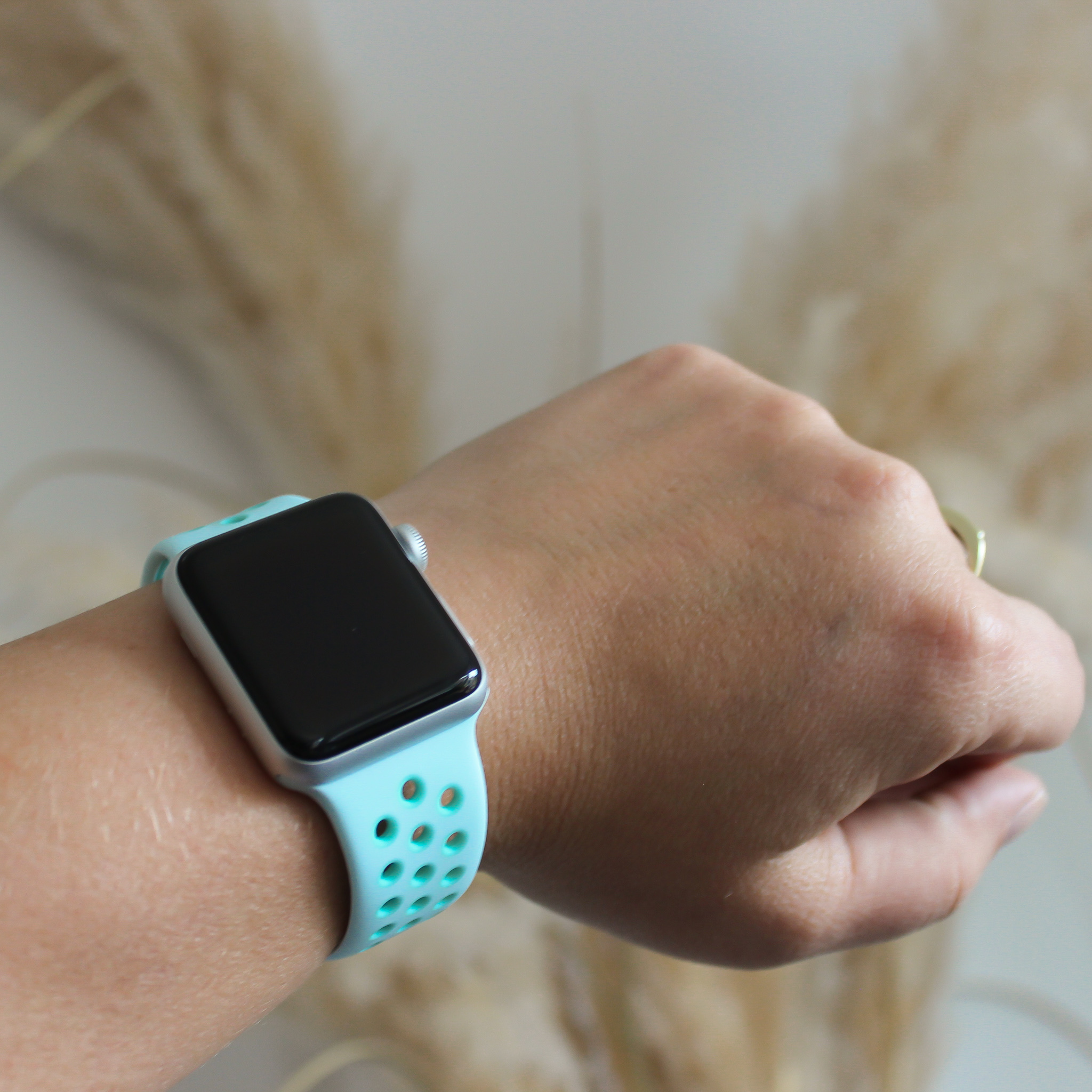 Apple Watch Double Sport Strap Teal Hue Tropical Twist