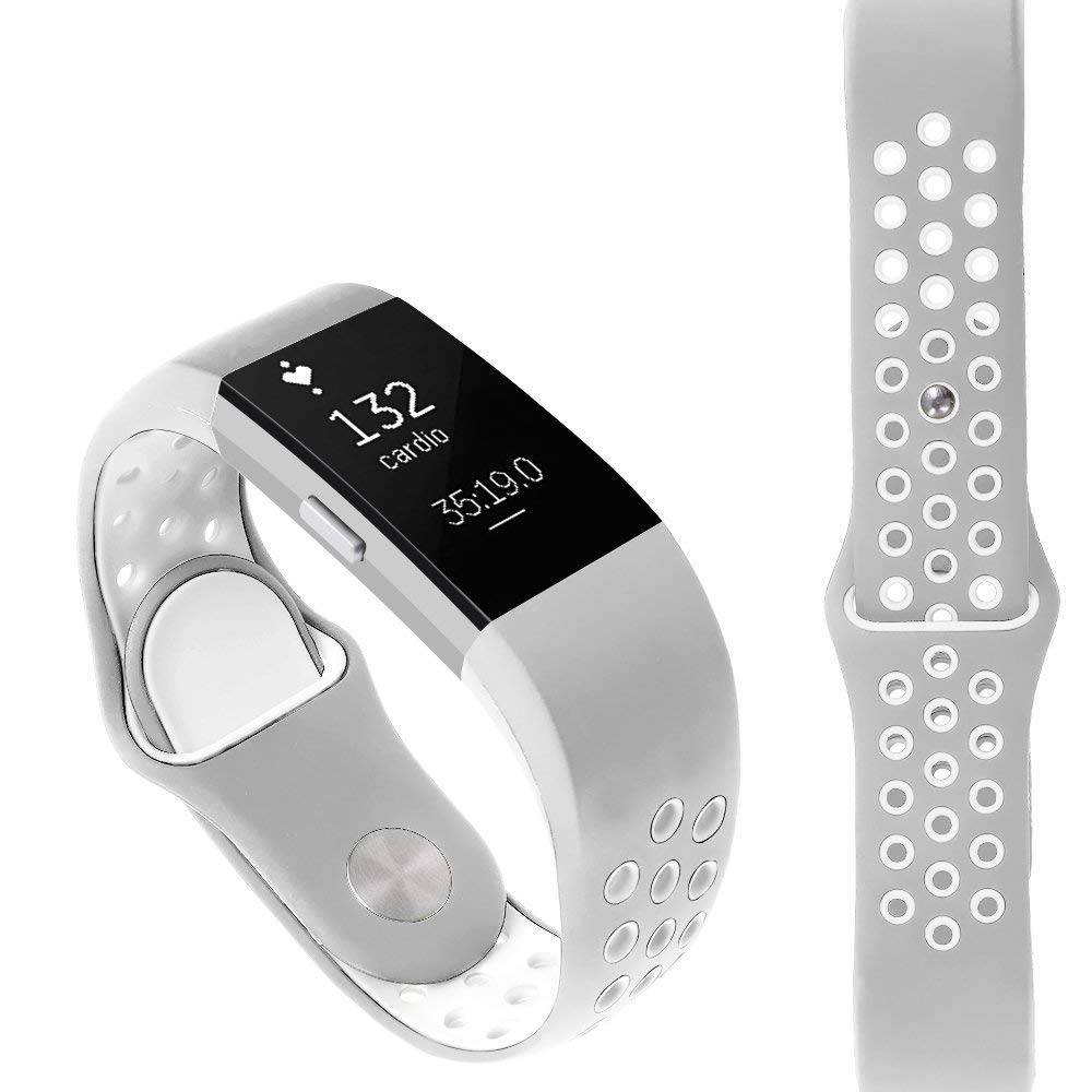 Fitbit Charge 2 Double Sport Strap - Grey White