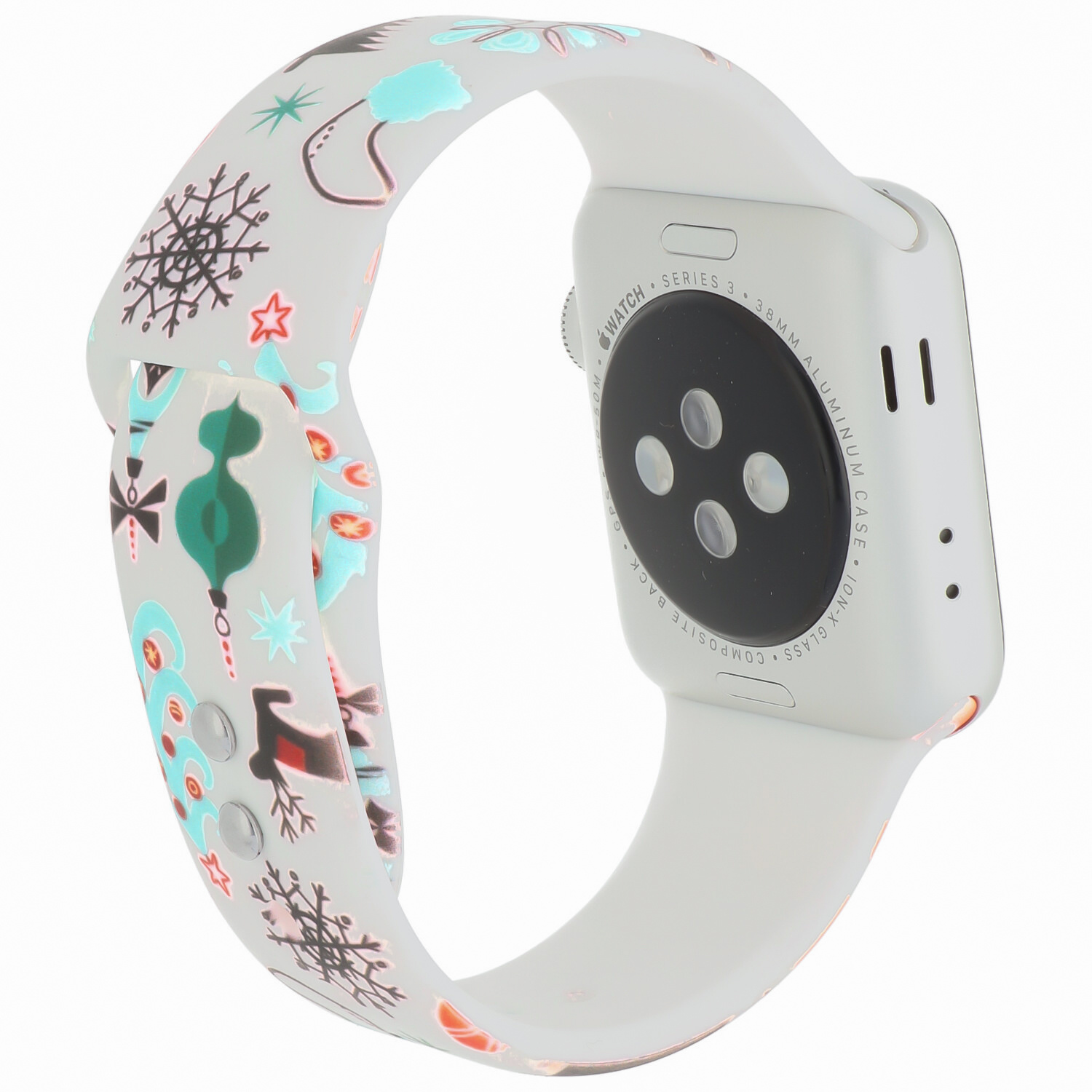 Apple Watch Print Sport Strap - Christmas White