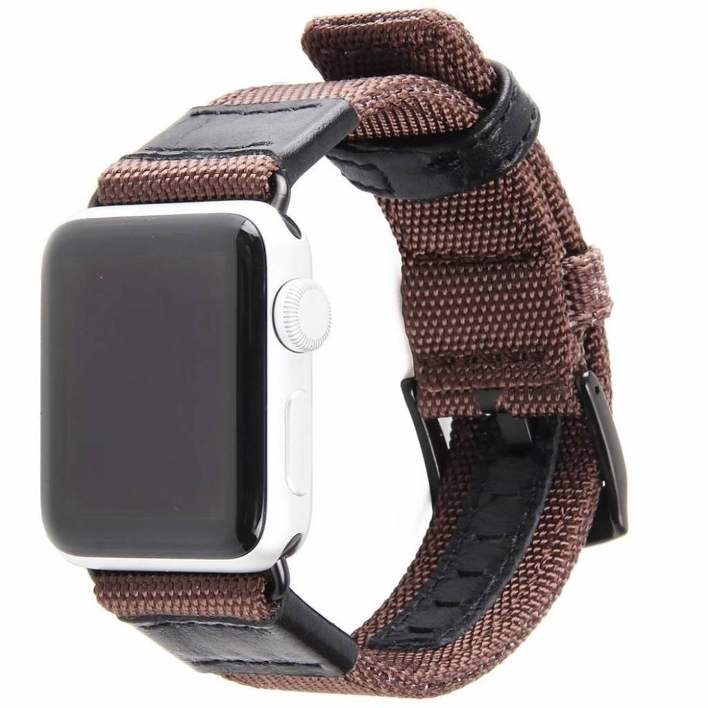 Apple Watch Nylon Military Strap - Brown